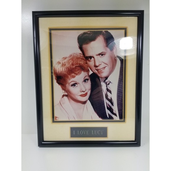 Picture Celebrity Print of Lucy and Ricky Ricardo with engraved I love Lucy Plac - Picture 1 of 9
